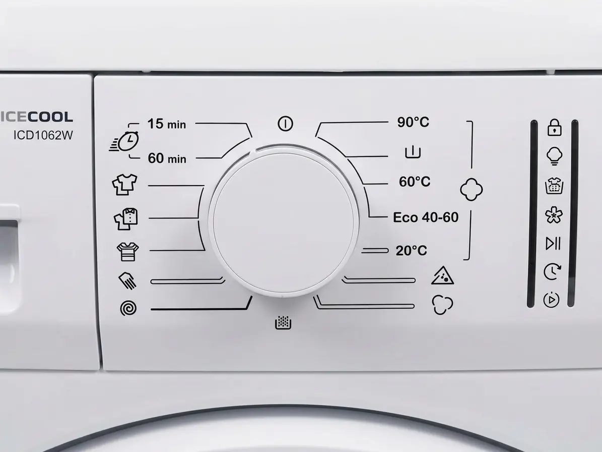 Detail des Programmwählers der Waschmaschine